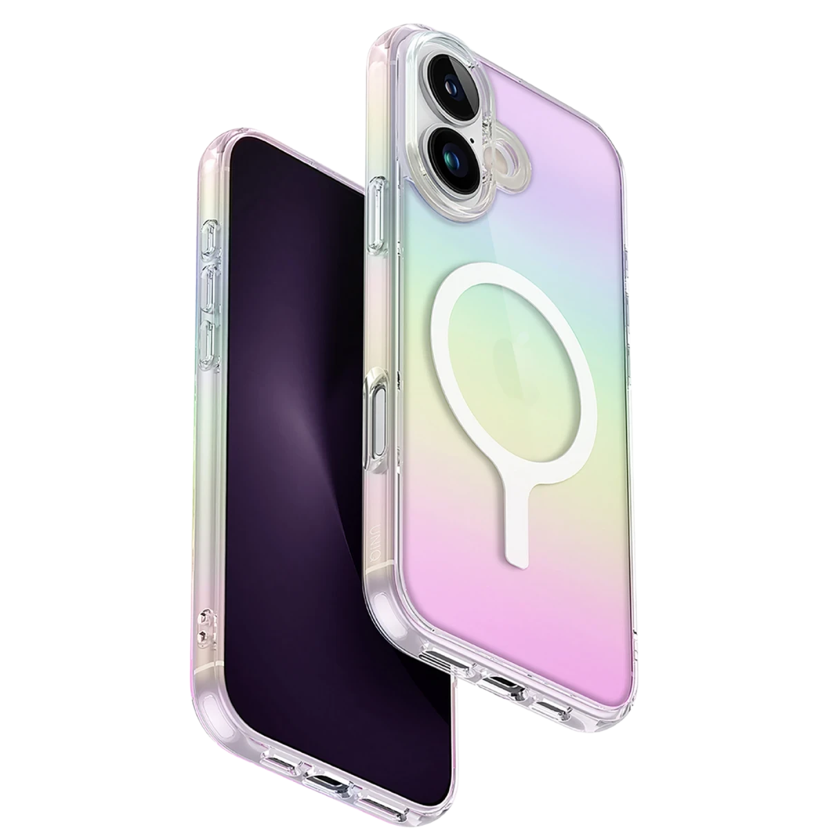 Uniq Apple iPhone 16 Iridescia Magsafe Kapak - Rainbow